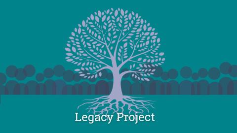 Legacy project logo - a tree in front of silhouettes of people